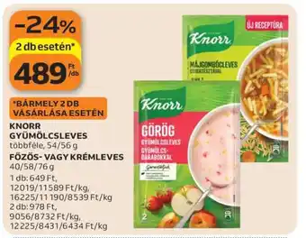 Auchan Knorr gyümölcsleves ajánlat