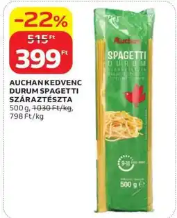 Auchan AUCHAN KEDVENC DURUM SPAGETTI SZÁRAZTÉSZTA ajánlat