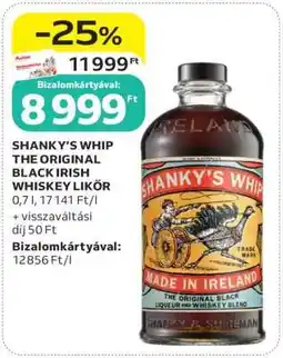 Auchan Shanky's Whip The Original Black Irish Whiskey Likőr ajánlat