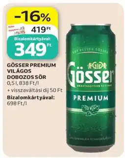 Auchan Gösser Premium Világos Dobozos Sör ajánlat