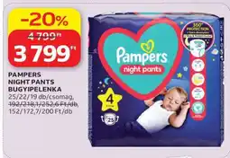 Auchan PAMPERS NIGHT PANTS BUGYIPELENKA ajánlat