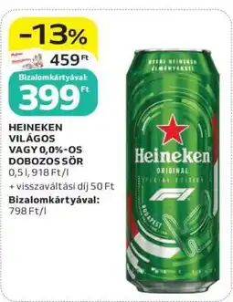 Auchan Heineken Világos vagy 0,0%-os Dobozos Sör ajánlat