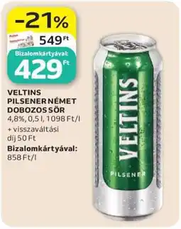 Auchan VELTINS PILSENER NÉMET DOBOZOS SÖR ajánlat