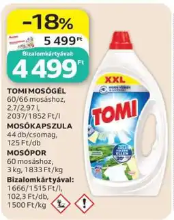 Auchan TOMI Mosógél ajánlat