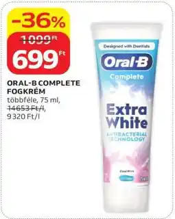 Auchan ORAL-B COMPLETE FOGKRÉM ajánlat