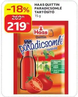 Auchan HAAS QUITTIN PARADICSOMLÉ TARTÓSÍTÓ ajánlat