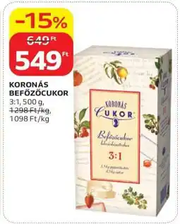 Auchan KORONÁS Befőzőcukor ajánlat
