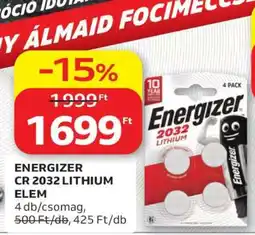 Auchan ENERGIZER CR 2032 LITHIUM ELEM ajánlat