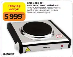 Auchan ORION OES-001 INOX ELEKTROMOS FŐZŐLAP ajánlat