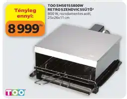 Auchan TOO SM501SS800W RETRO SZENDVICSSÜTŐ ajánlat