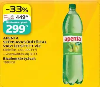 Auchan Apenta Szénsavas Üdítőital vagy Ízesített Víz ajánlat