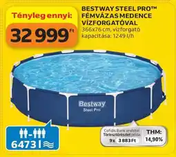 Auchan BESTWAY STEEL PRO FÉMVÁZAS MEDENCE VÍZFORGATÓVAL ajánlat