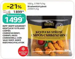 Auchan RIPP-ROPP GOURMET KENTUCKY STÍLUSÚ CSÍPŐS CSIRKESZÁRNY ajánlat