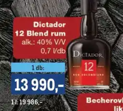 Metro Dictador 12 Blend rum ajánlat