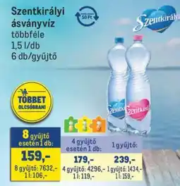Metro SZENTKIRÁLYI Ásványvíz ajánlat
