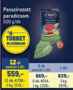 Metro Cirio passzírozott paradicsom ajánlat