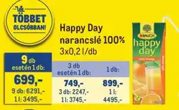 Metro Happy Day narancslé 100% ajánlat