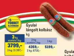 Metro Gyulai lángolt kolbász ajánlat
