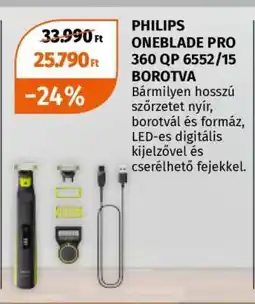 Müller PHILIPS ONEBLADE PRO 360 QP 6552/15 BOROTVA ajánlat