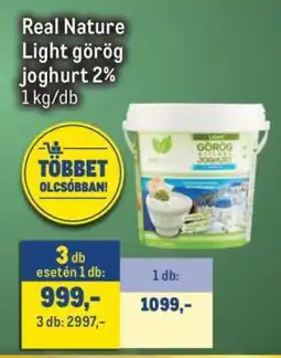 Metro Real Nature Light görög joghurt 2% ajánlat