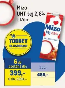 Metro Mizo UHT tej 2,8% ajánlat
