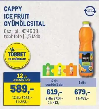 Metro Cappy Ice Fruit gyümölcsital ajánlat