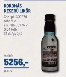 Metro KORONÁS KESERŰ LIKŐR ajánlat