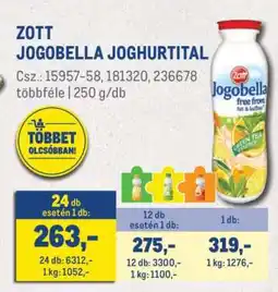 Metro Zott Jogobella joghurtital ajánlat