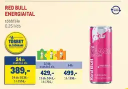Metro RED BULL Energiaital ajánlat