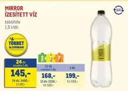 Metro Mirror ízesített víz ajánlat