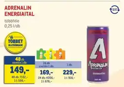 Metro ADRENALIN Energiaital ajánlat