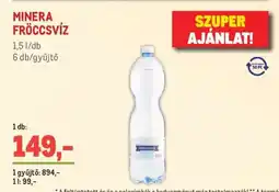 Metro Minera Fröccsvíz ajánlat