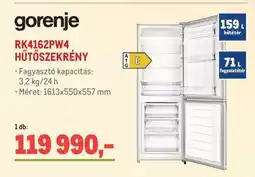 Metro gorenje RK4162PW4 HŰTŐSZEKRÉNY ajánlat