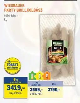 Metro WIESBAUER PARTY GRILLKOLBÁSZ ajánlat