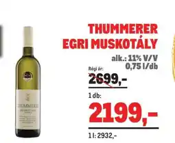 Metro THUMMERER EGRI MUSKOTÁLY ajánlat