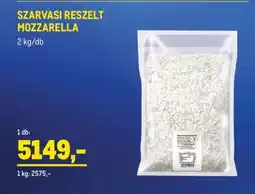 Metro SZARVASI RESZELT MOZZARELLA ajánlat