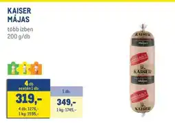 Metro KAISER Májas ajánlat