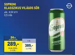 Metro SOPRONI KLASSZIKUS VILÁGOS SÖR ajánlat