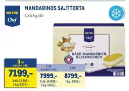 Metro METRO Chef MANDARINOS SAJTTORTA ajánlat
