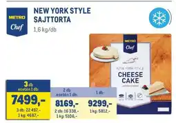 Metro METRO Chef NEW YORK STYLE SAJTTORTA ajánlat