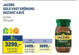 Metro JACOBS GOLD VAGY KRÖNUNG INSTANT KÁVÉ ajánlat