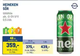 Metro Heineken sör ajánlat