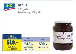 Metro aro CÉKLA ajánlat