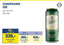 Metro Staropramen sör ajánlat