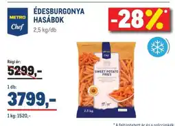 Metro METRO Chef Édesburgonya Hasábok ajánlat