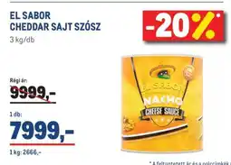 Metro EL SABOR CHEDDAR SAJT SZÓSZ ajánlat