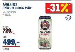 Metro PAULANER SZŰRETLEN BÚZASÖR ajánlat