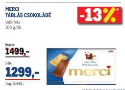 Metro MERCI TÁBLÁS CSOKOLÁDÉ ajánlat