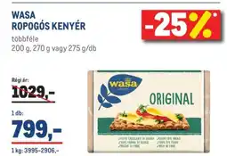 Metro Wasa ropogós kenyér ajánlat