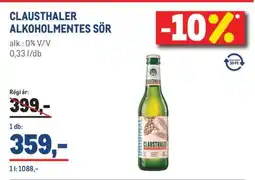 Metro CLAUSTHALER ALKOHOLMENTES SÖR ajánlat
